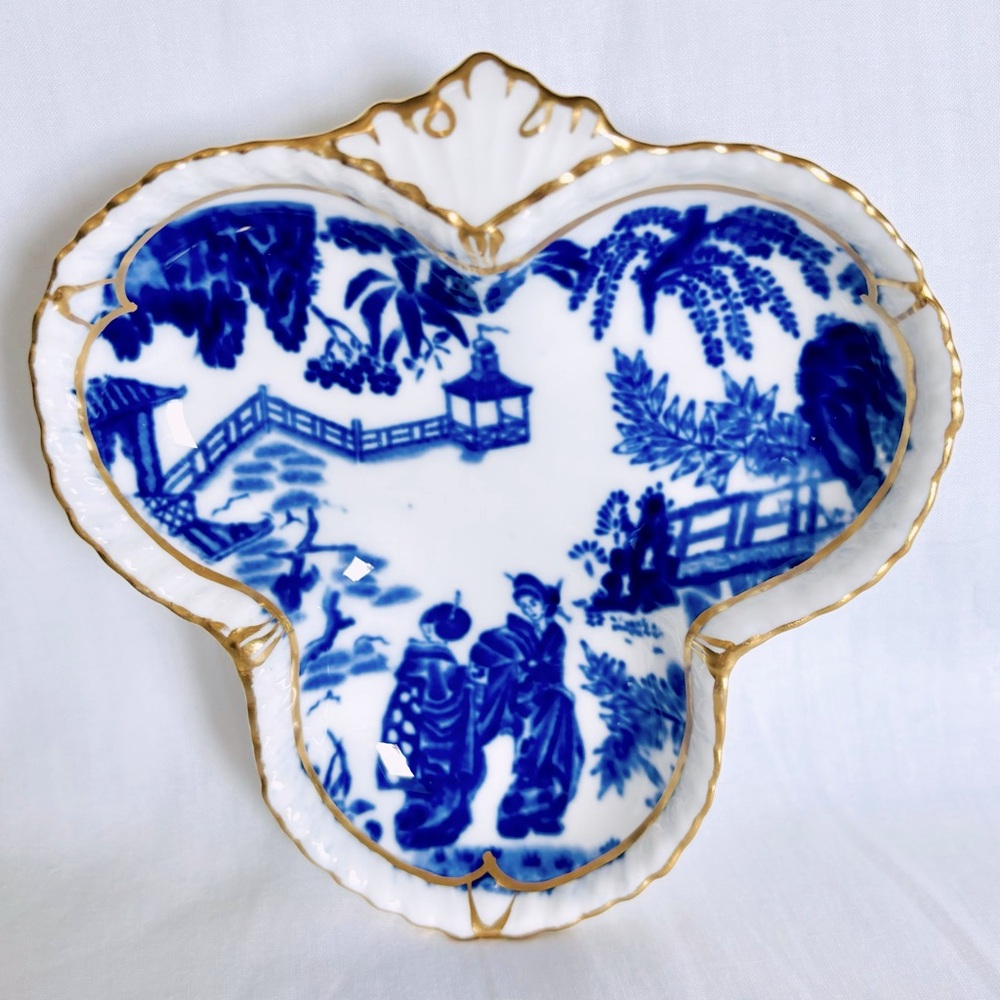 Royal Crown Derby Mikado Small Clover Trinket Dish Teabag Holder Rare & Unusual